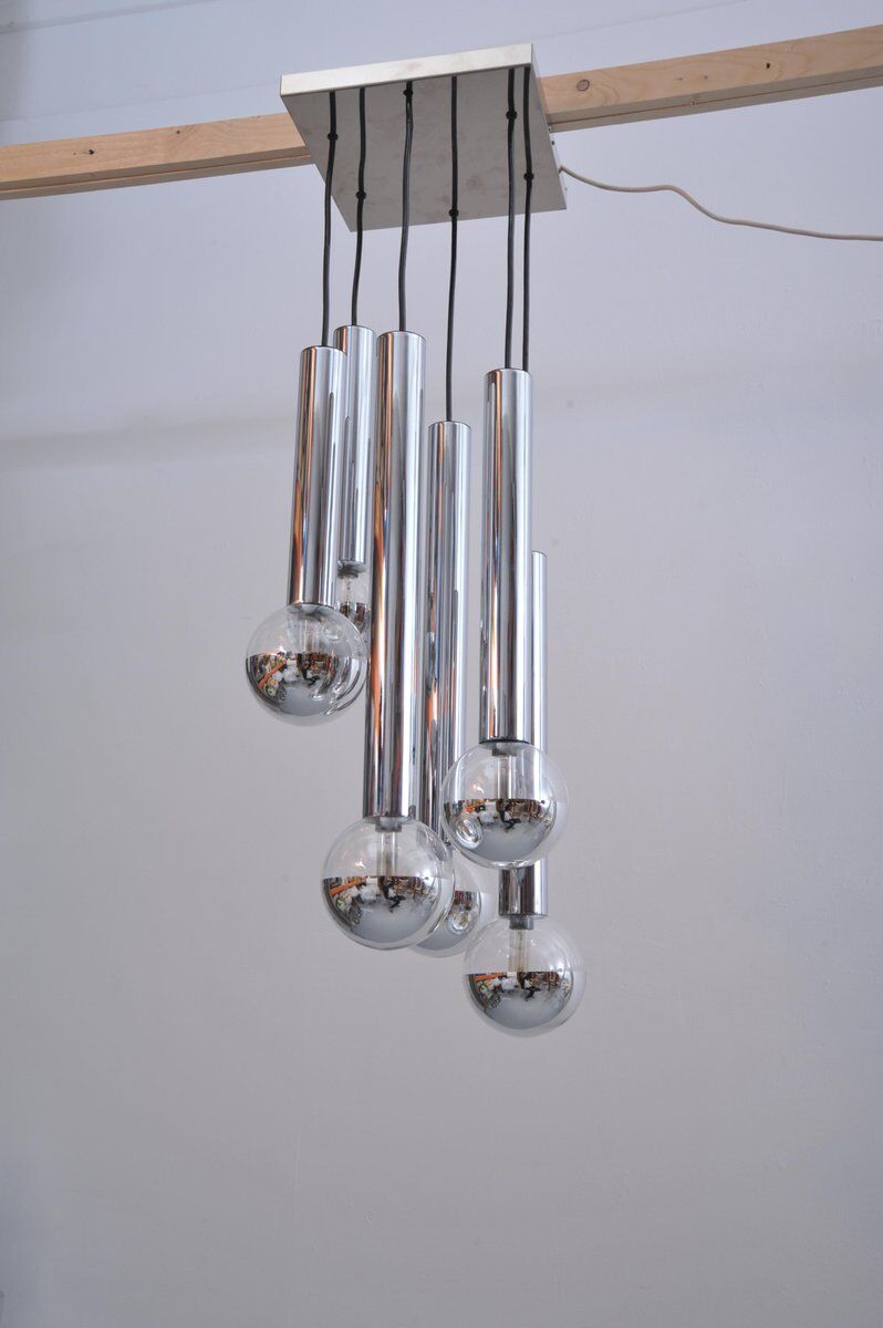 Lampe de plafond Cascade par Motoko Ishii pour Staff, années 1970.