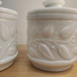 Opal glass jars