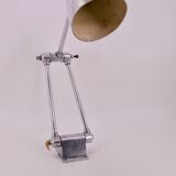 Aluminium and brass articulated wall light with two arms and day offal