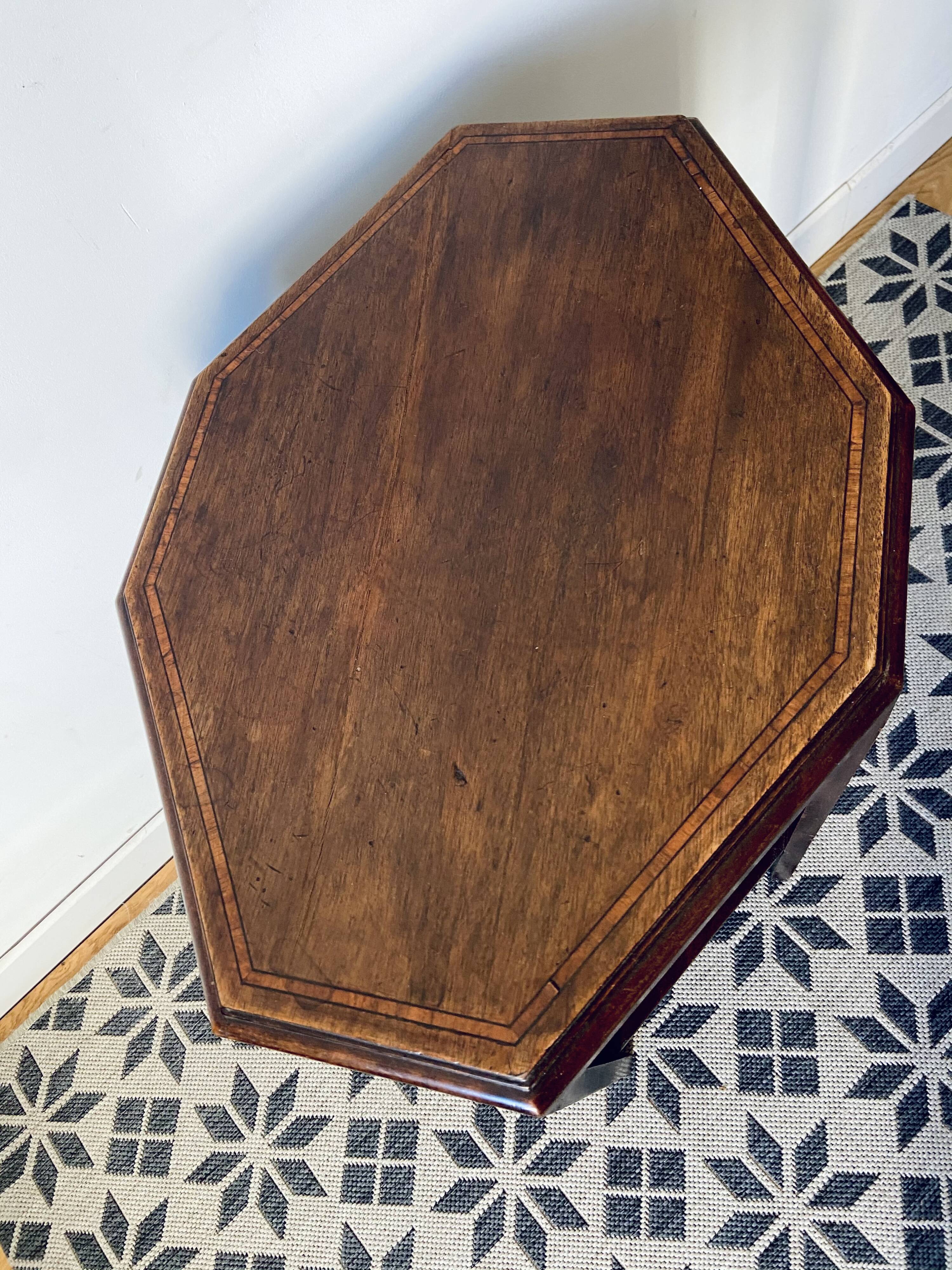 Art deco mahogany side table