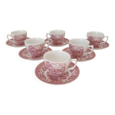 Tasses et sous-tasses Ironstone / service café thé Anglais "Olde Count