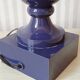 "Violet blue" lamp by Philippe Capelle, original lampshade, circa 1950