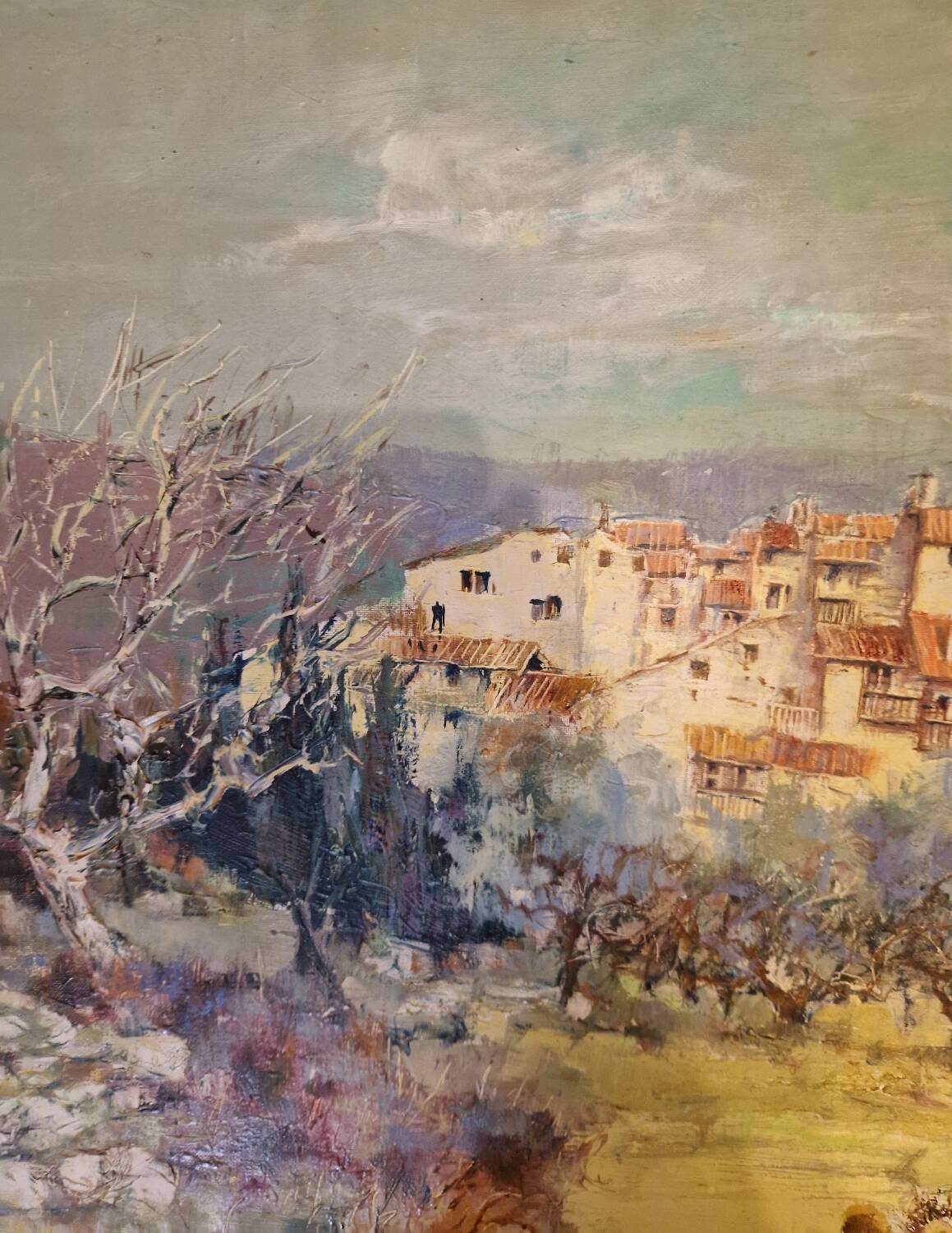 Tableau peinture oliviers