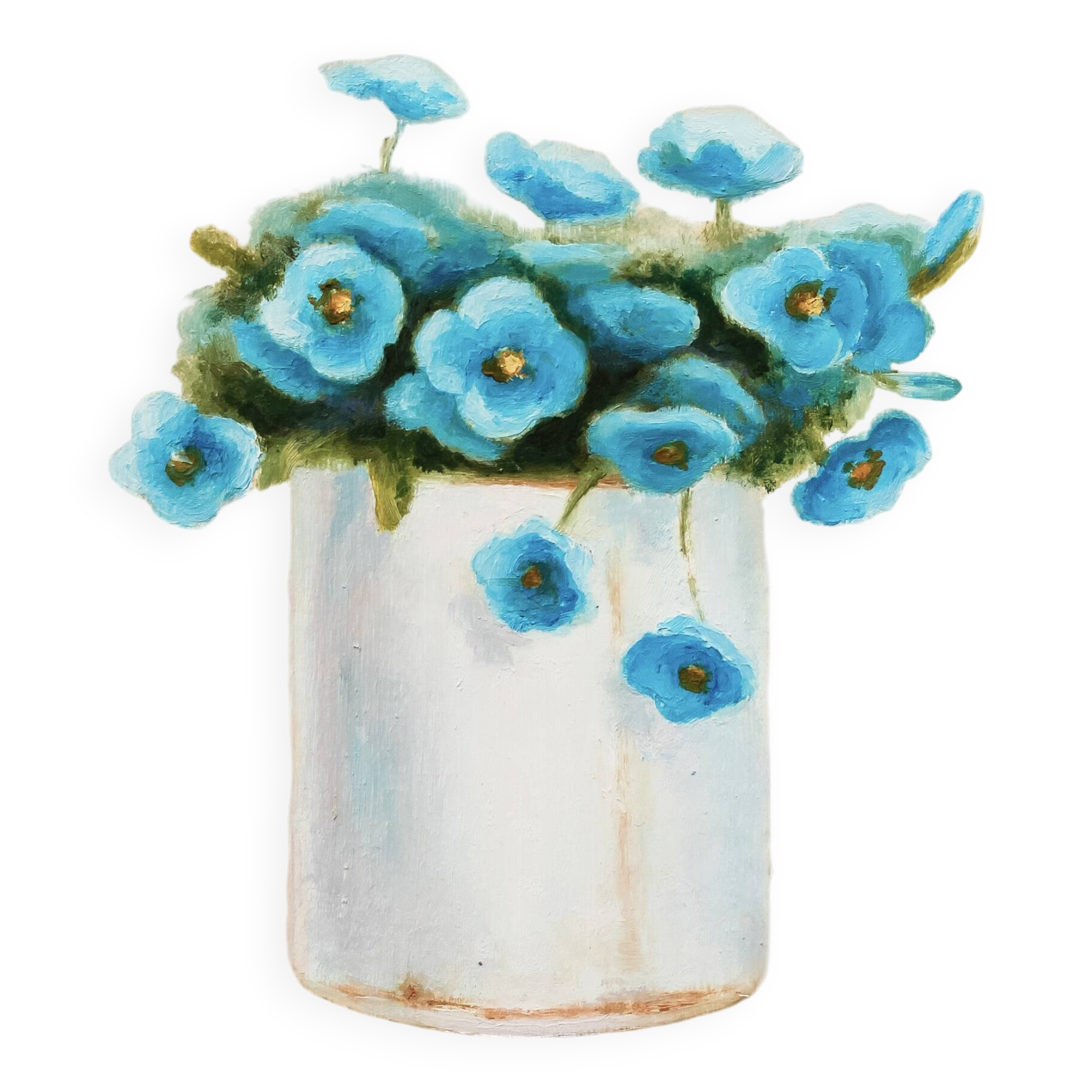 Cuadro al oleo de flores. Flores al oleo. Cuadro de flores.