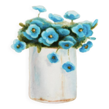 Cuadro al oleo de flores. Flores al oleo. Cuadro de flores.