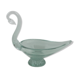 Swan-shaped glass trinket bowl