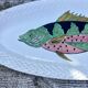 Gien dish with fish decoration model Baie d'Along 50s