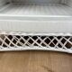 Pair of white wicker bedside tables from the 70s