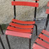 Set of 4 "tolix" terrace chairs