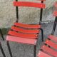Serie de 4 chaises de terrasse "tolix"