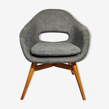 1960s Miroslav Navratil Shell Lounge Chair, Czechoslovakia
