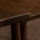 Vintage Oak Nesting Tables (Set of 3) – Rustic Modernist Side Tables, 1970s