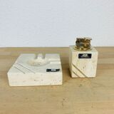 Travertine lighter and ashtray Cerri Nestore
