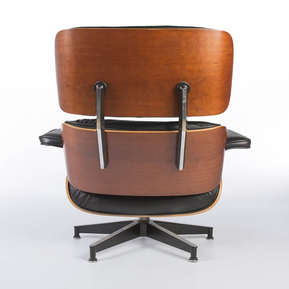 Black & Cherry Herman Miller Original Eames Lounge Chair & Ottoman