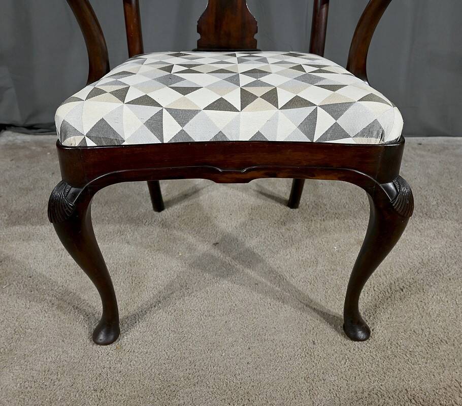 Pair of Chippendale Mahogany Armchairs, England - Early 20th Century