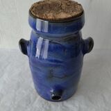 Vinaigrier in blue ceramic signed Couffil