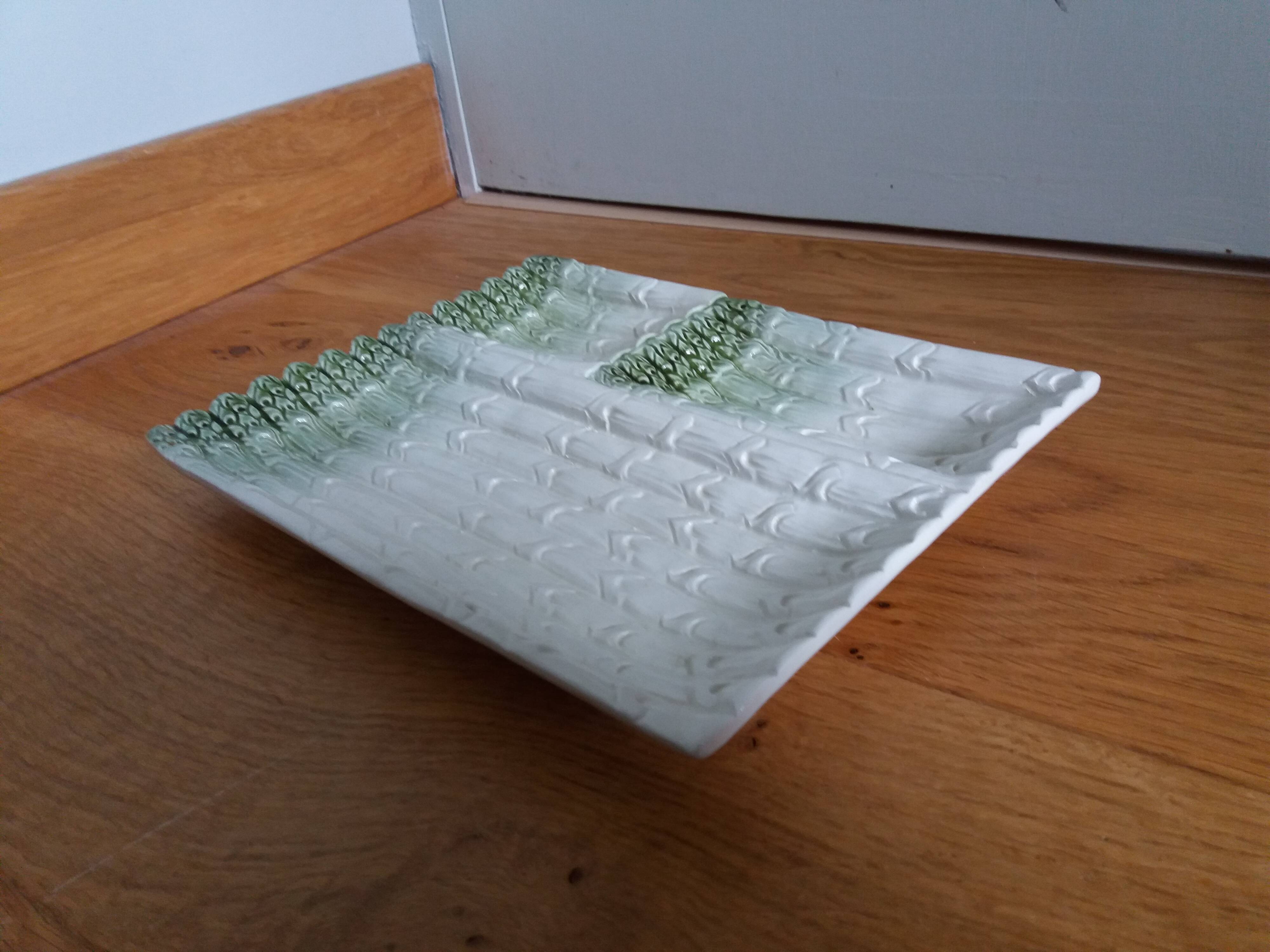 Asparagus dish in slip Bassano Italy