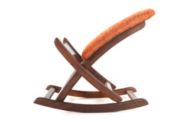 Adjustable Footstool / footrest "Uniek" - dutch design in teak