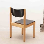 Scandinavian black and beech chair
