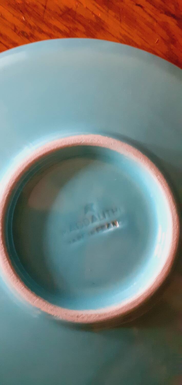 Magdalithe ceramic cup and dish from the 1950s