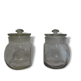 Pair of beautiful Sisa glass jars