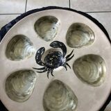 Service à huîtres vallauris 6 assiettes et 1 plat
