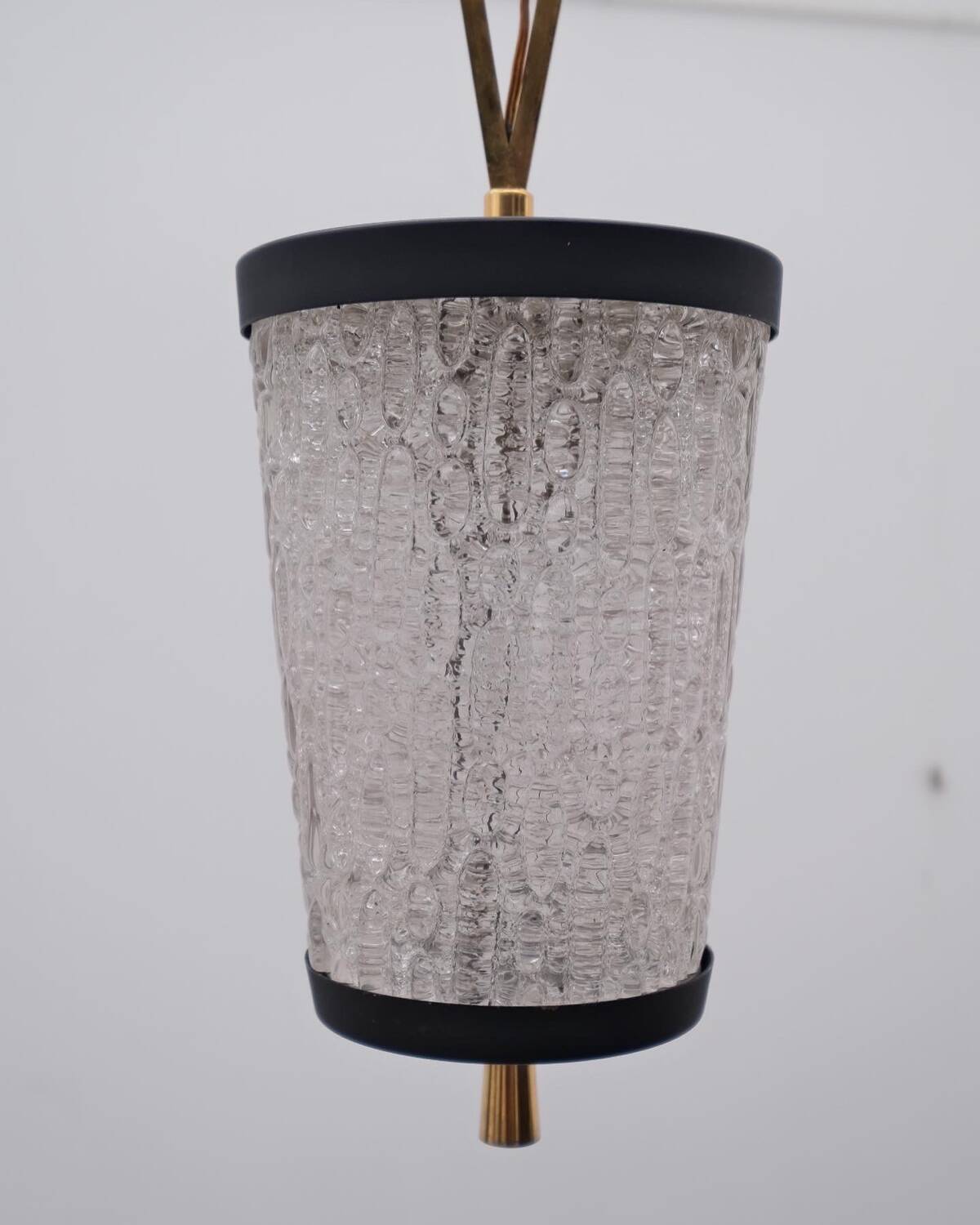 ARLUS chandelier in brass and glass, 1960