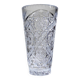 Large vintage cut and molded crystal vase, 1980-2000, Bohemia, Czechoslovakia