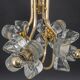 Small brass and crystal glass pendant by Sische, Germany, 1970s.