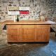 Vintage French Oak and Pine Counter – 1930s Shop Counter or Kitchen Island