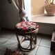 Vintage rattan stool