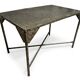 Vintage workshop desk in patinated metal