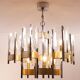 Lustre Vintage en Chrome et Laiton par Sciolari