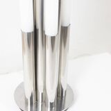 Lampe de pied ou lampadaire « Orgue » en verre opalescent. Circa 1970.