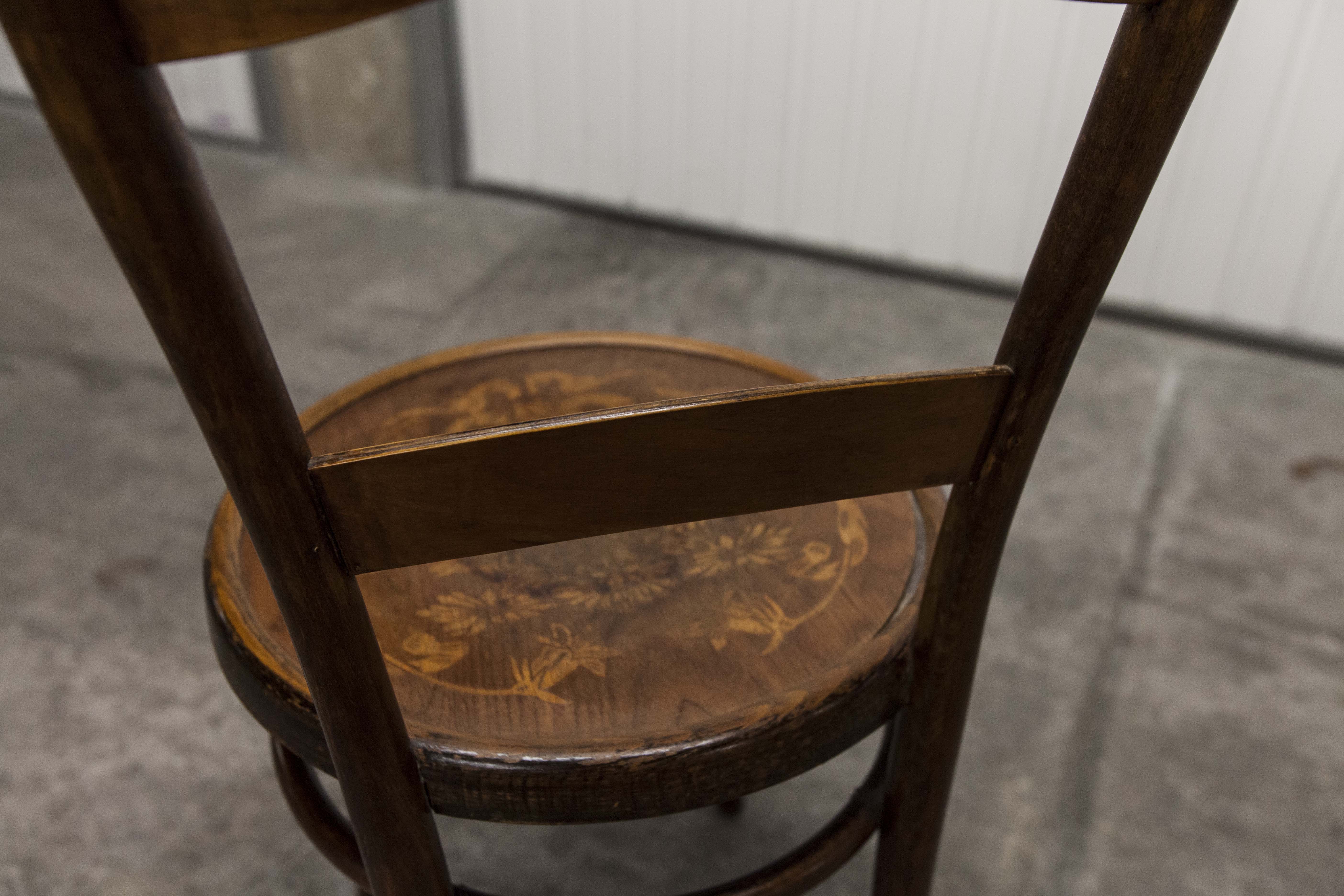 Baumann 1900 Swiss chair signed