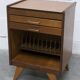 Unique 1960s bedside table with 15 complete games, compass legs, 1960s