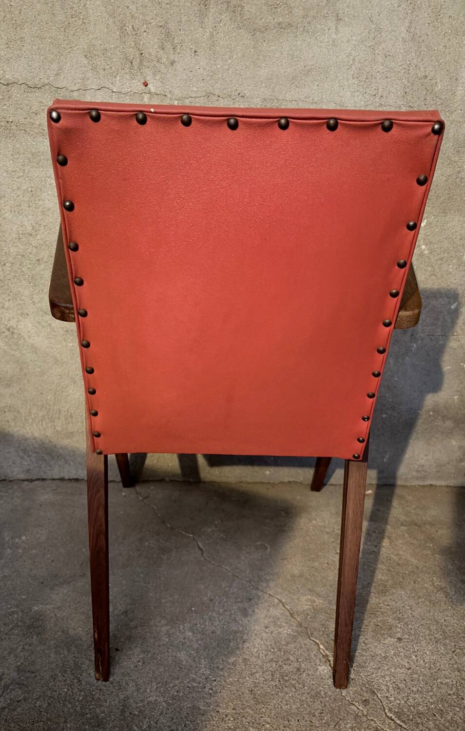 Red skai armchair, 60s