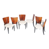 Art Deco Beech Chairs attributed to Halabala for Up Závody, Czech, 1930s, Set of 6
