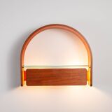 Domus wall console with lighting and glass