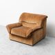 Fauteuil-lit convertible vintage Doimo Salotti des années 1970 en tissu