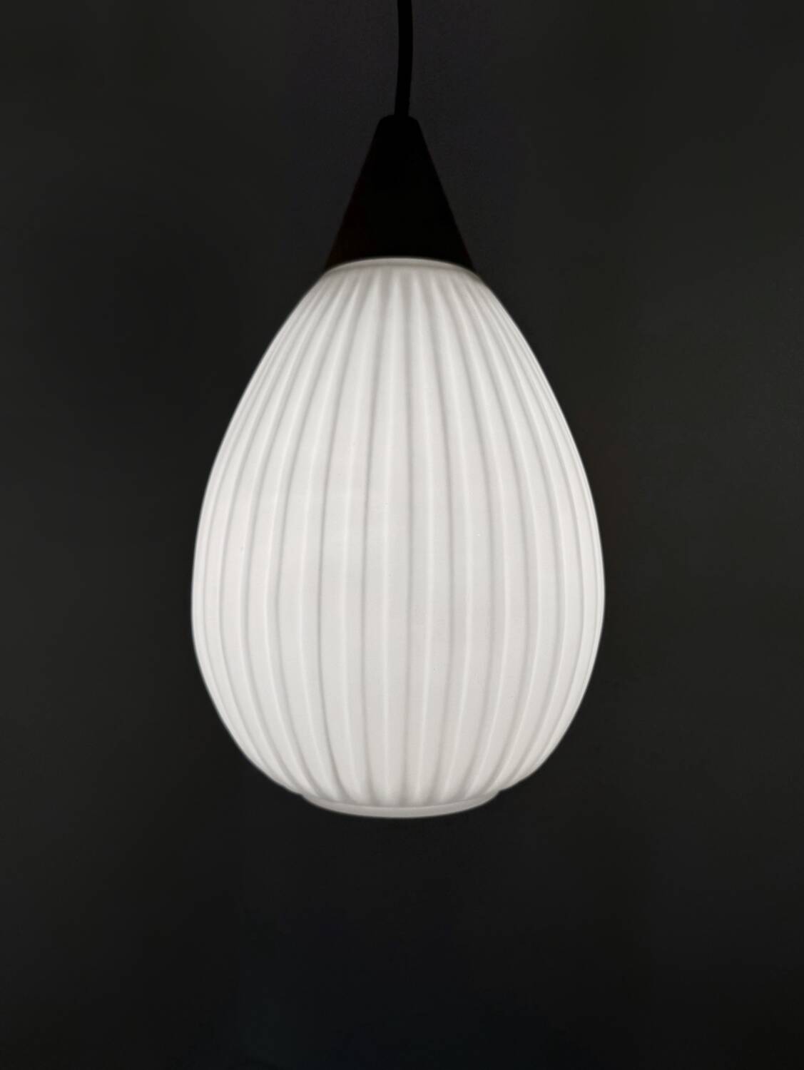 Opaline pendant light, Scandinavian style, 1960s