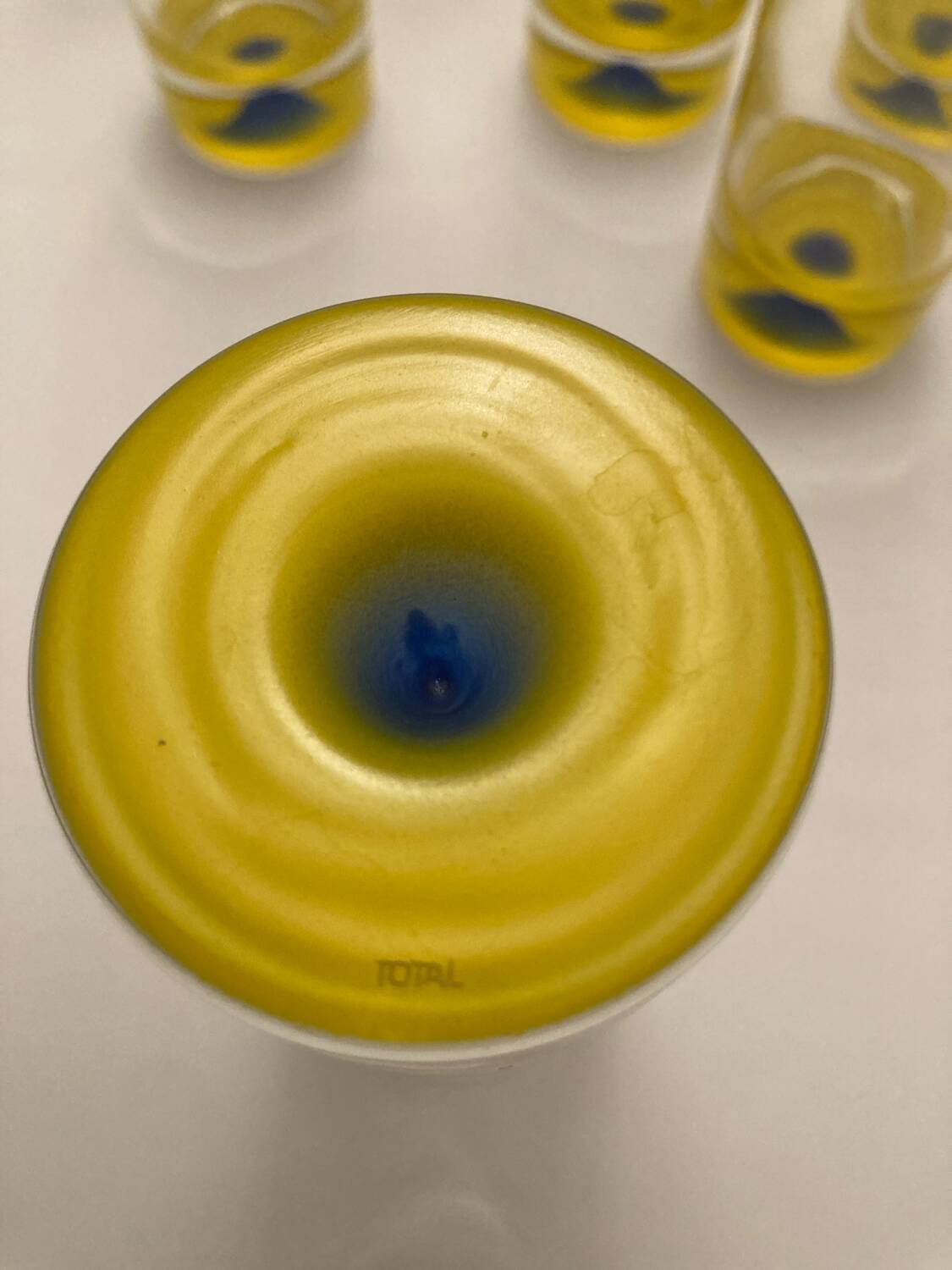 Set of 10 vintage orangeade glasses