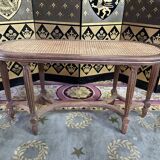 Louis XVI piano bench in cannage