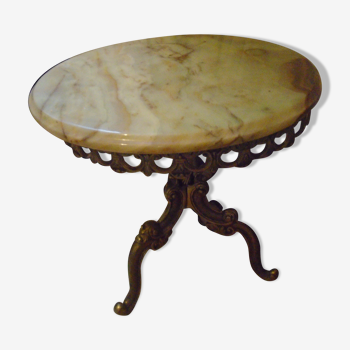 Brass and onyx  occasional table