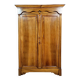 Exceptional Empire period wardrobe in solid walnut, 19th century, circa 1800