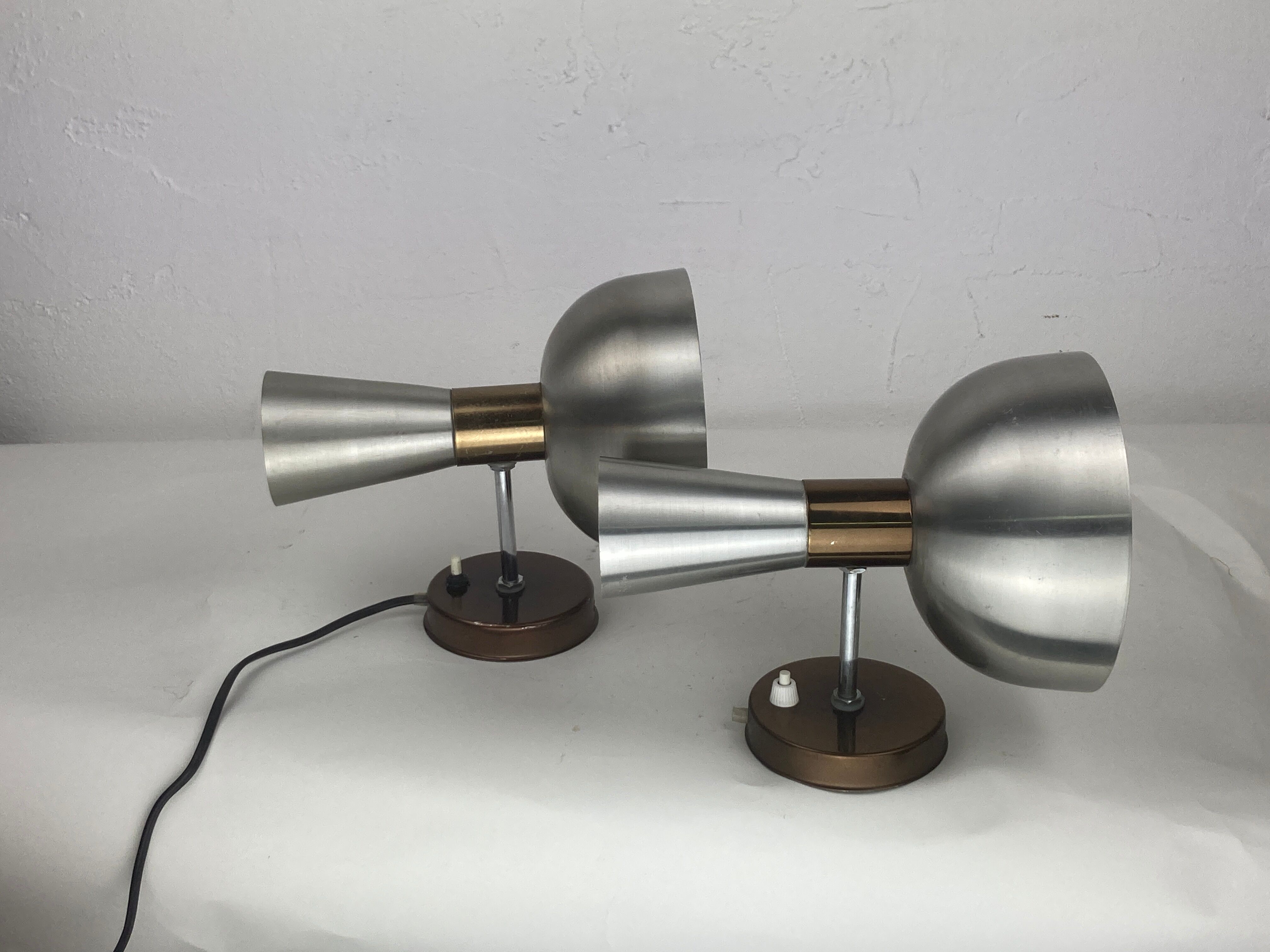 Mid-Century Dutch Diabolo Wall Sconces by Herda, 1970s, Set of 2