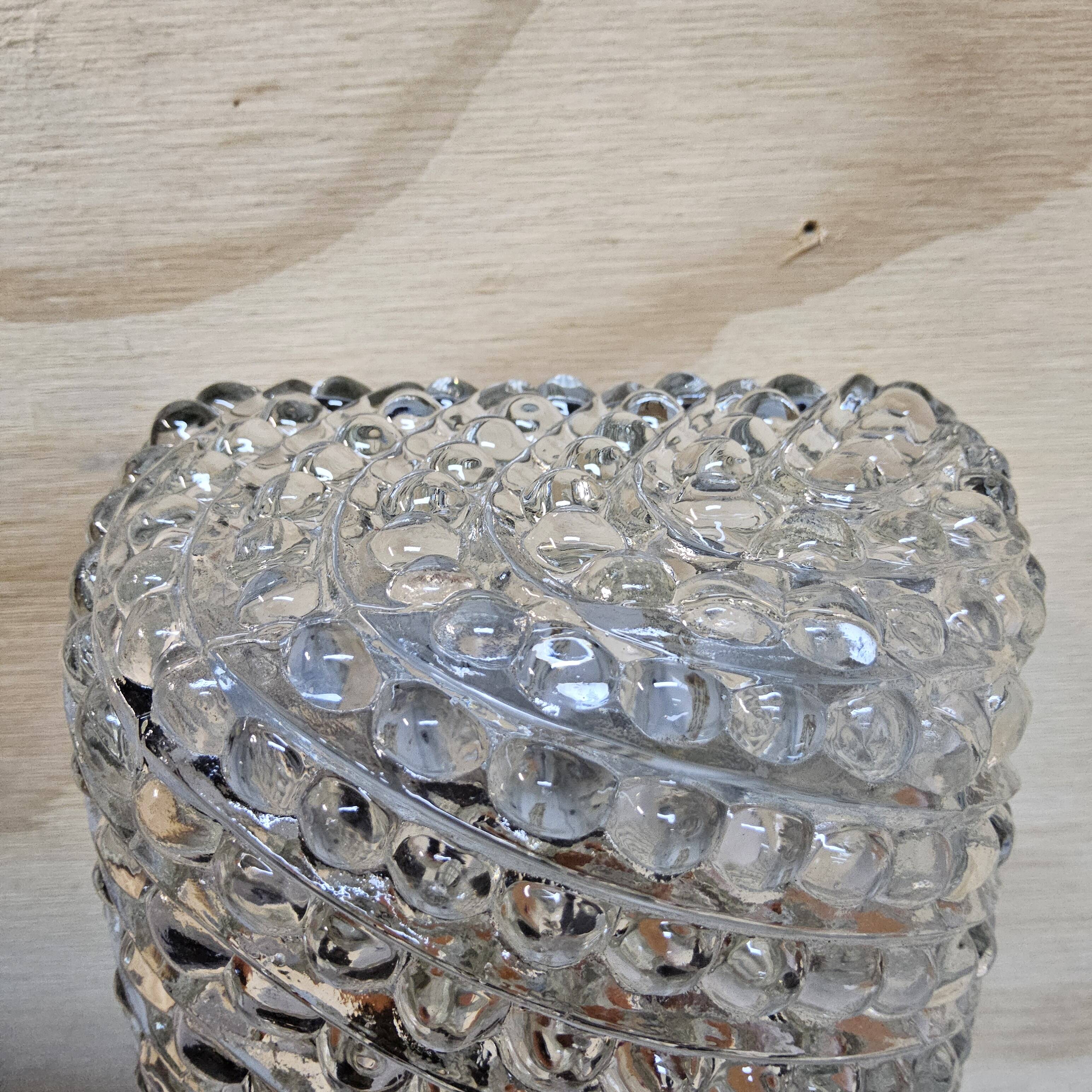 Vintage wall lamp Glashutte Limburg bubble glass texture (60s)
