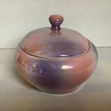Oval box pink purple pearl iridescent 70s
