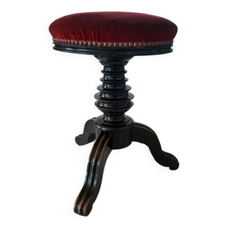 Walnut piano stool, adjustable height, perfect condition