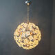 Mid-century glass sputnik chandelier, 1970s